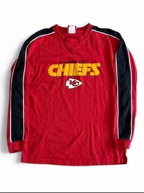 Y2K mens Kansas City Chiefs red long sleeve shirt